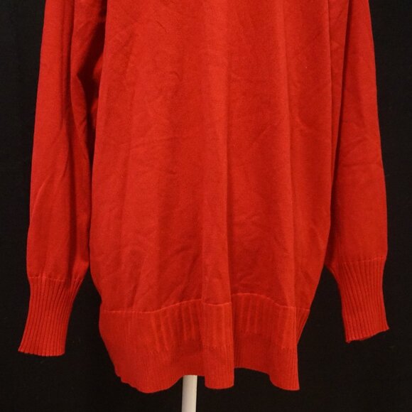Cable & Gauge Red Jester Cowl Neck Long Sleeve Sweater Women’s 3X - Picture 5 of 10